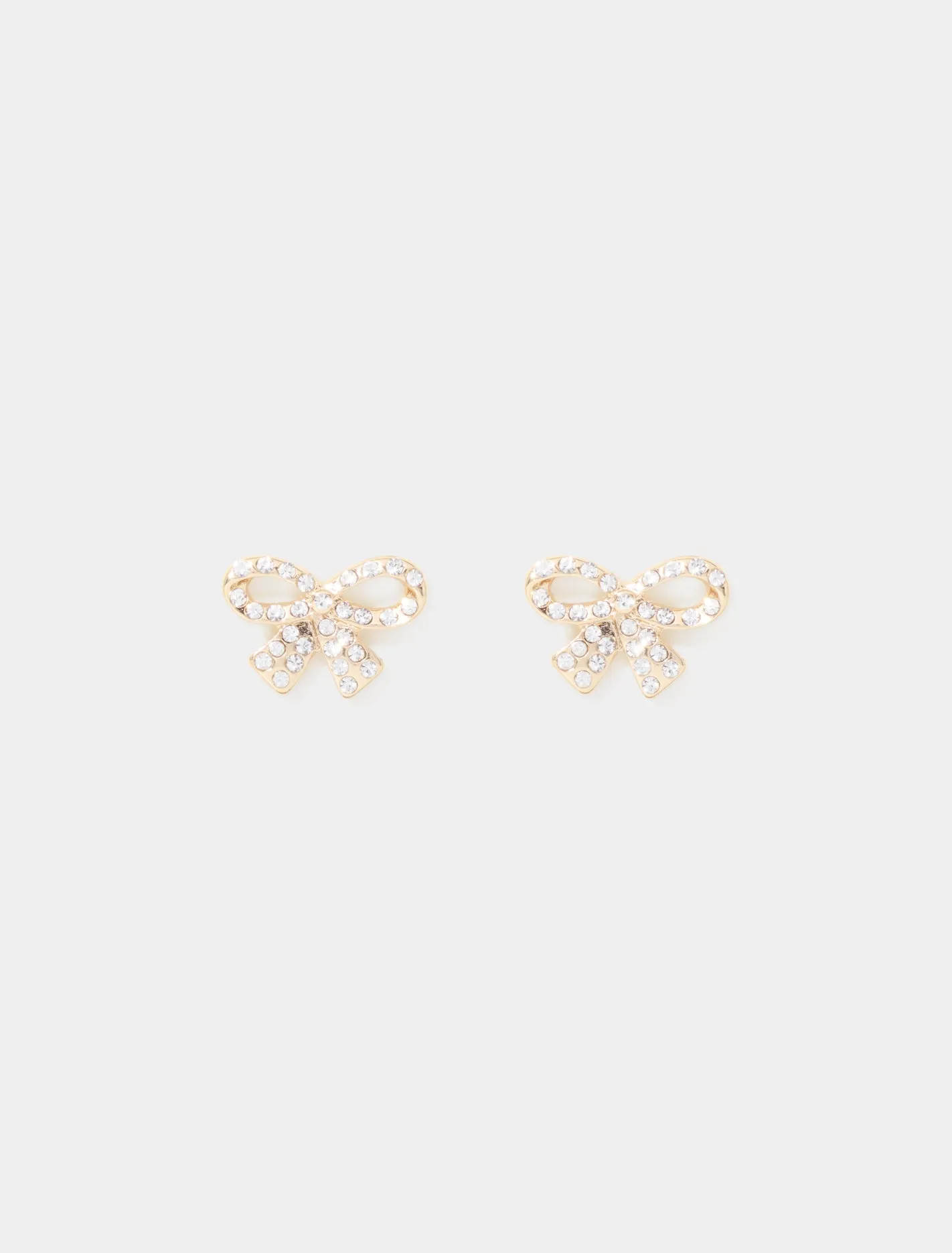 Gabi Glass Stone Bow Stud Earrings