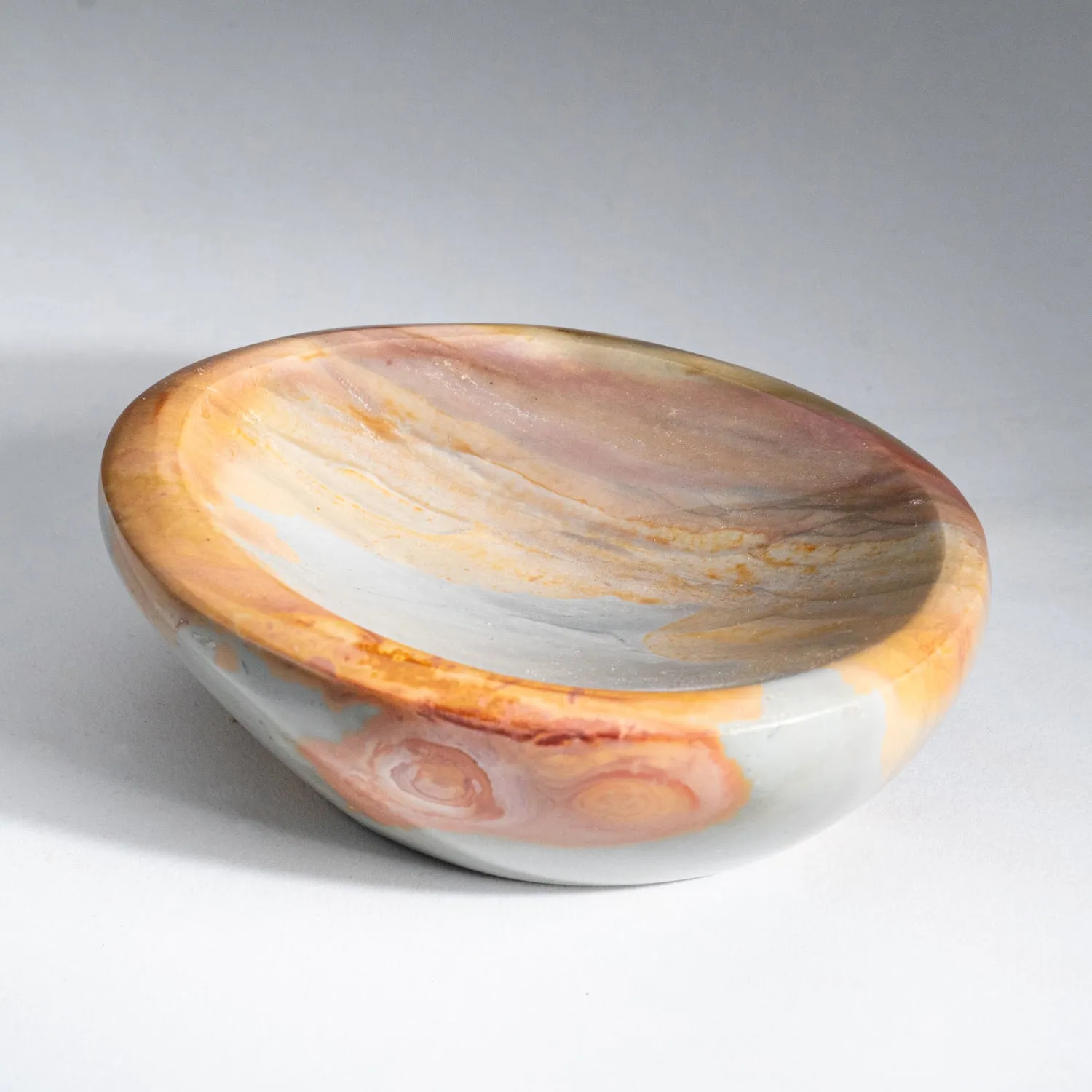 Genuine Polished Polychrome Jasper Dish (1.1 lbs)