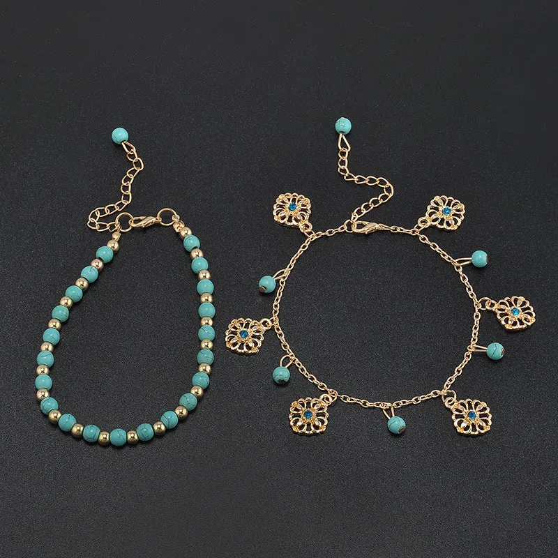Gold Color Sexy Boho Anklets Foot Chain Charm