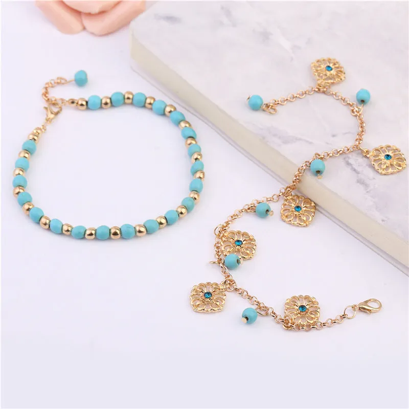 Gold Color Sexy Boho Anklets Foot Chain Charm