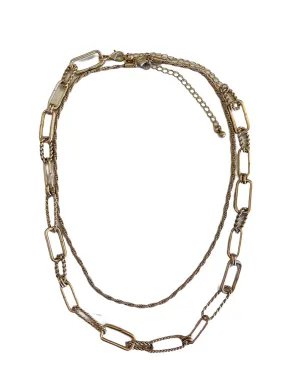 GOLD TWO PIECE SET ROPE AND LINK COMBO