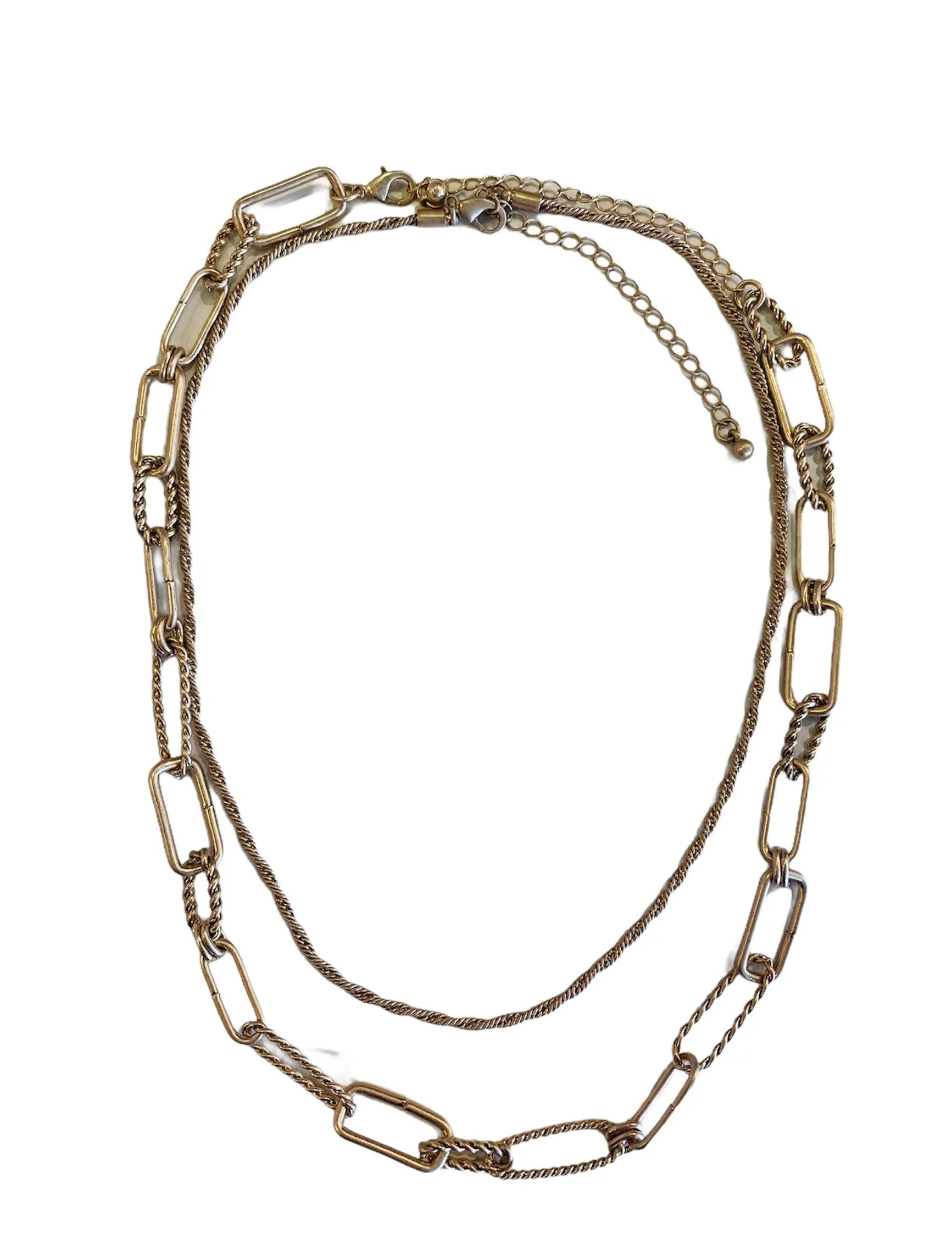 GOLD TWO PIECE SET ROPE AND LINK COMBO