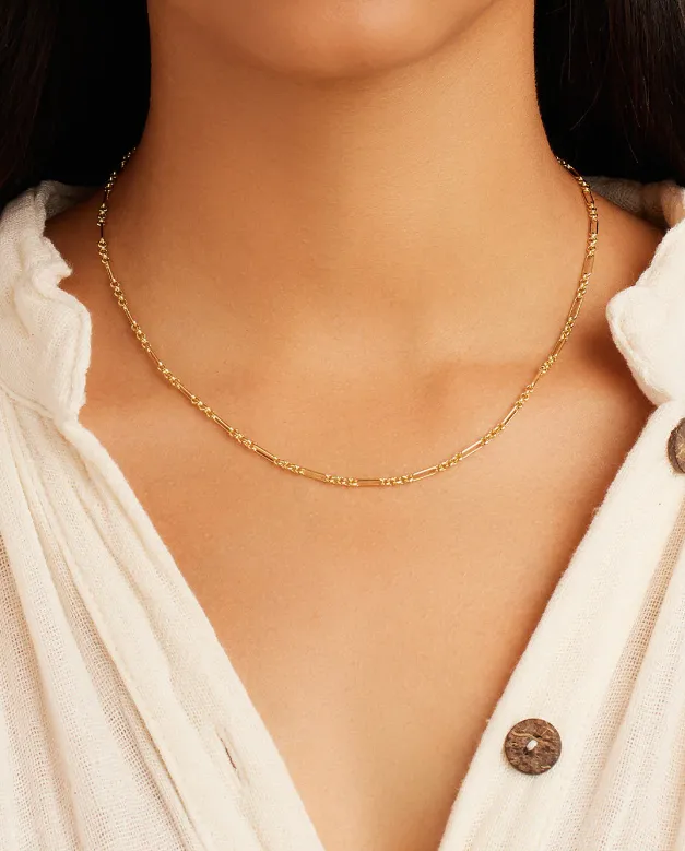GORJANA REED MINI NECKLACE GOLD