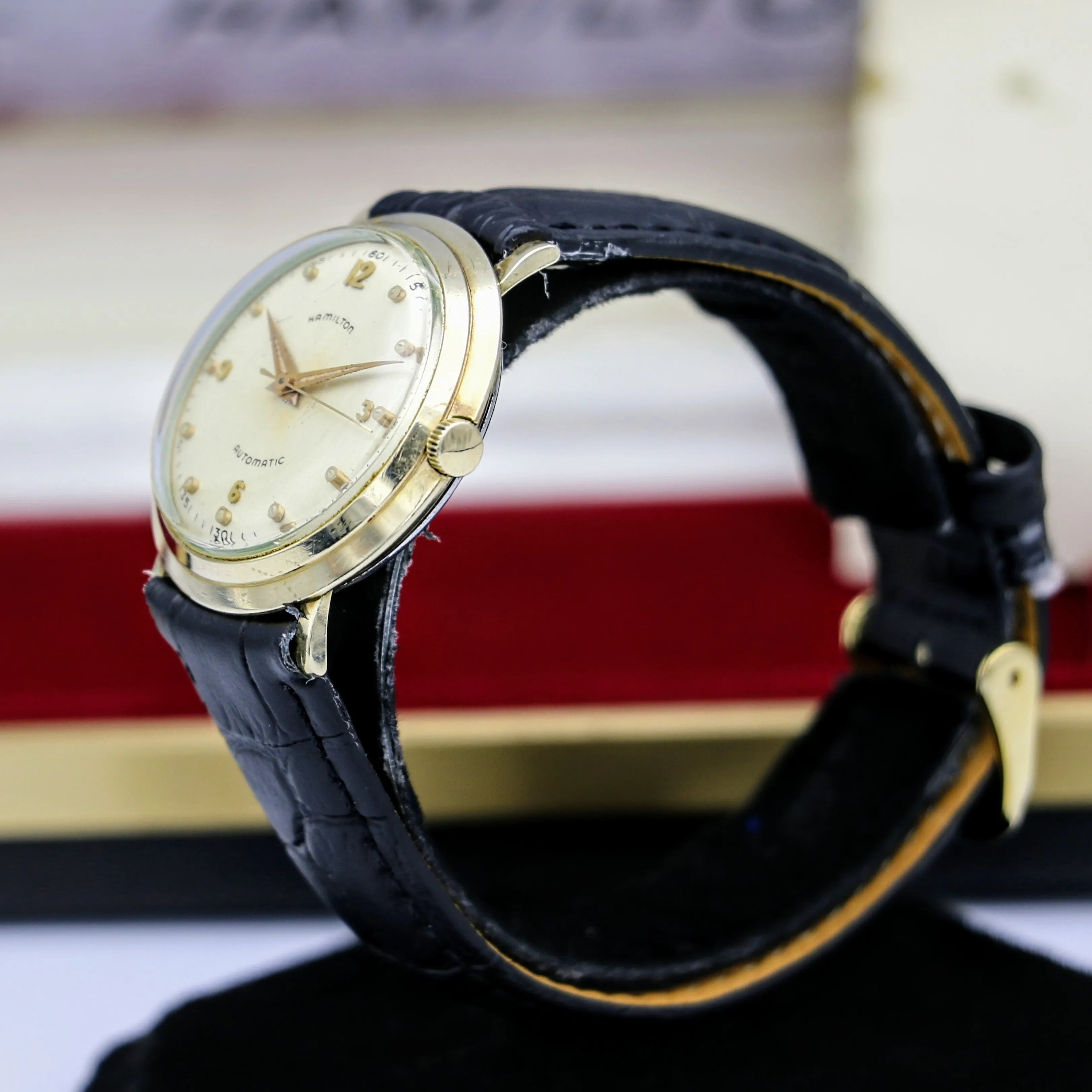 HAMILTON 1950's Automatic K-456 Watch Swiss Made Vintage Wristwatch in BOX!