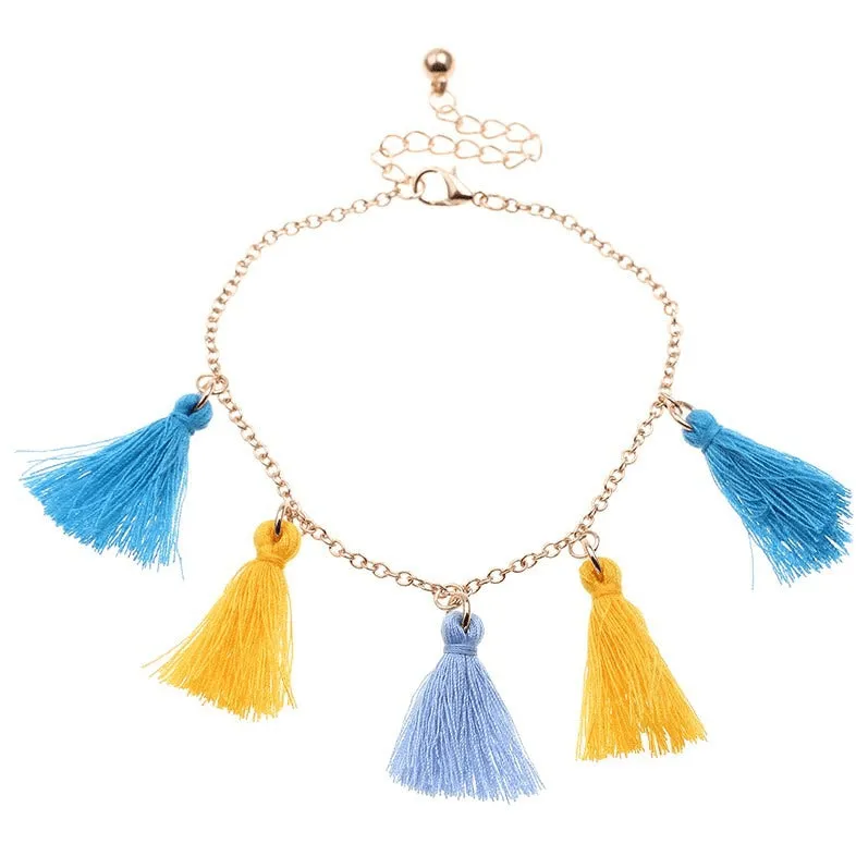 Handmade Natural Rope Hula Anklet - 4 Colors
