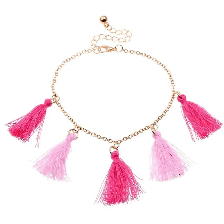 Handmade Natural Rope Hula Anklet - 4 Colors