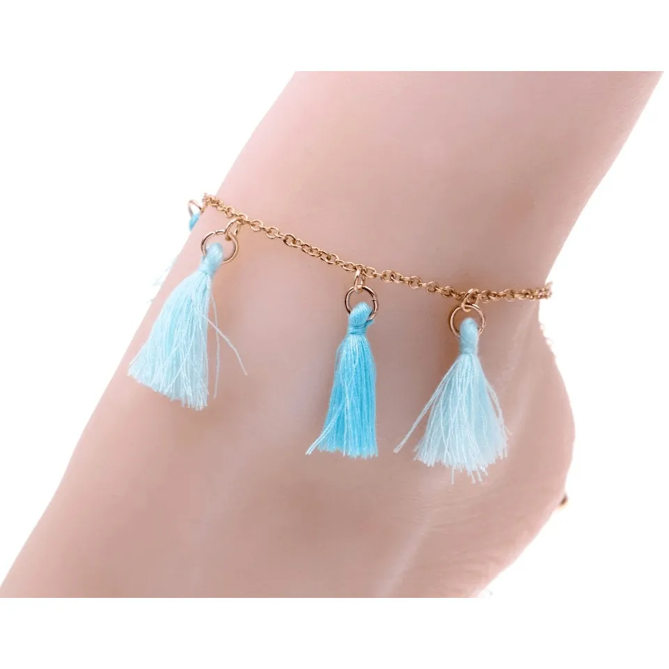 Handmade Natural Rope Hula Anklet - 4 Colors