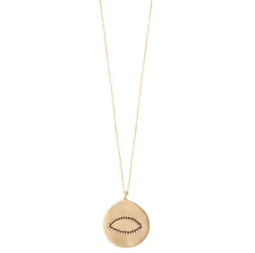 Happy Black Long Necklace