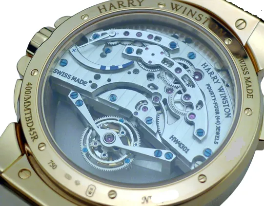 Harry Winston Ocean Tourbillon Big Date 18K Rose Gold Men's Watch