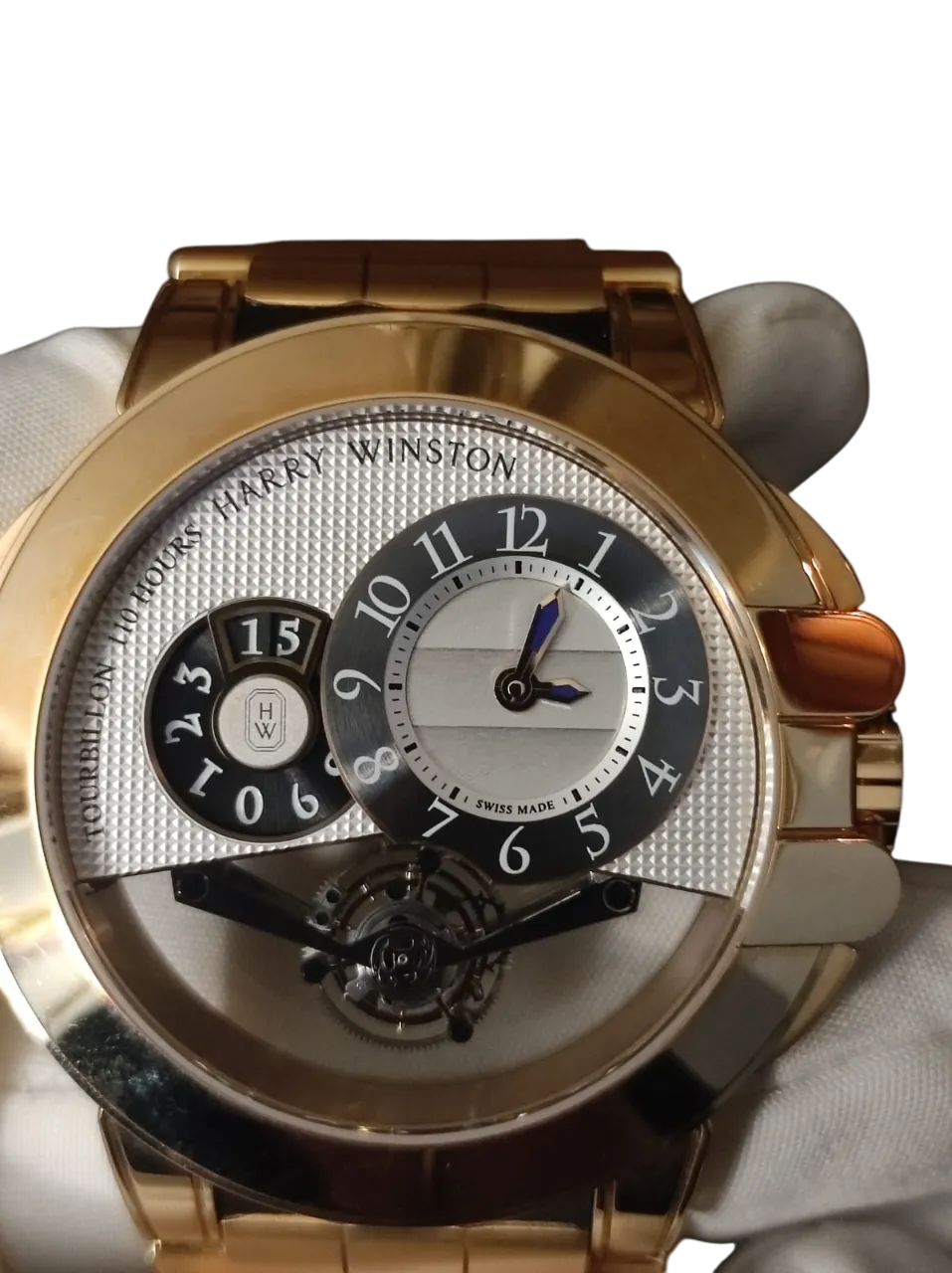 Harry Winston Ocean Tourbillon Big Date 18K Rose Gold Men's Watch