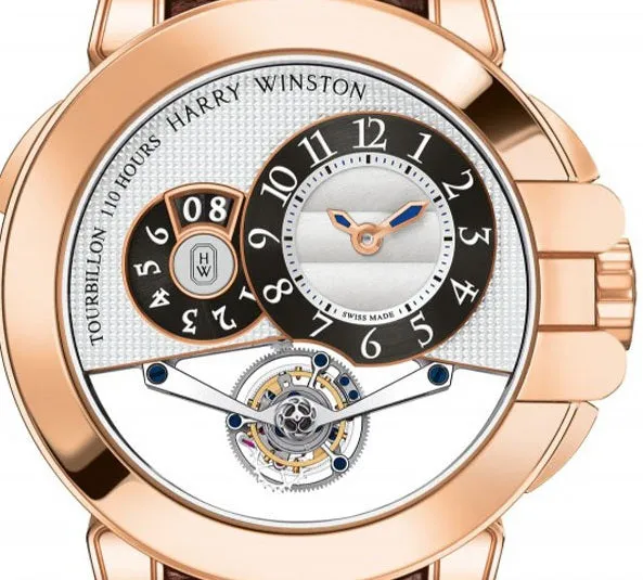 Harry Winston Ocean Tourbillon Big Date 18K Rose Gold Men's Watch