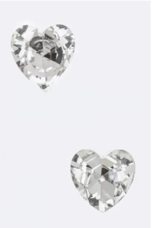 Heart Crystal Stud Earrings