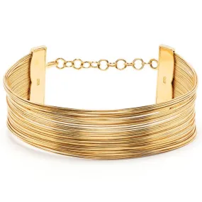 J'adore Gold Wire Torque Choker Necklace