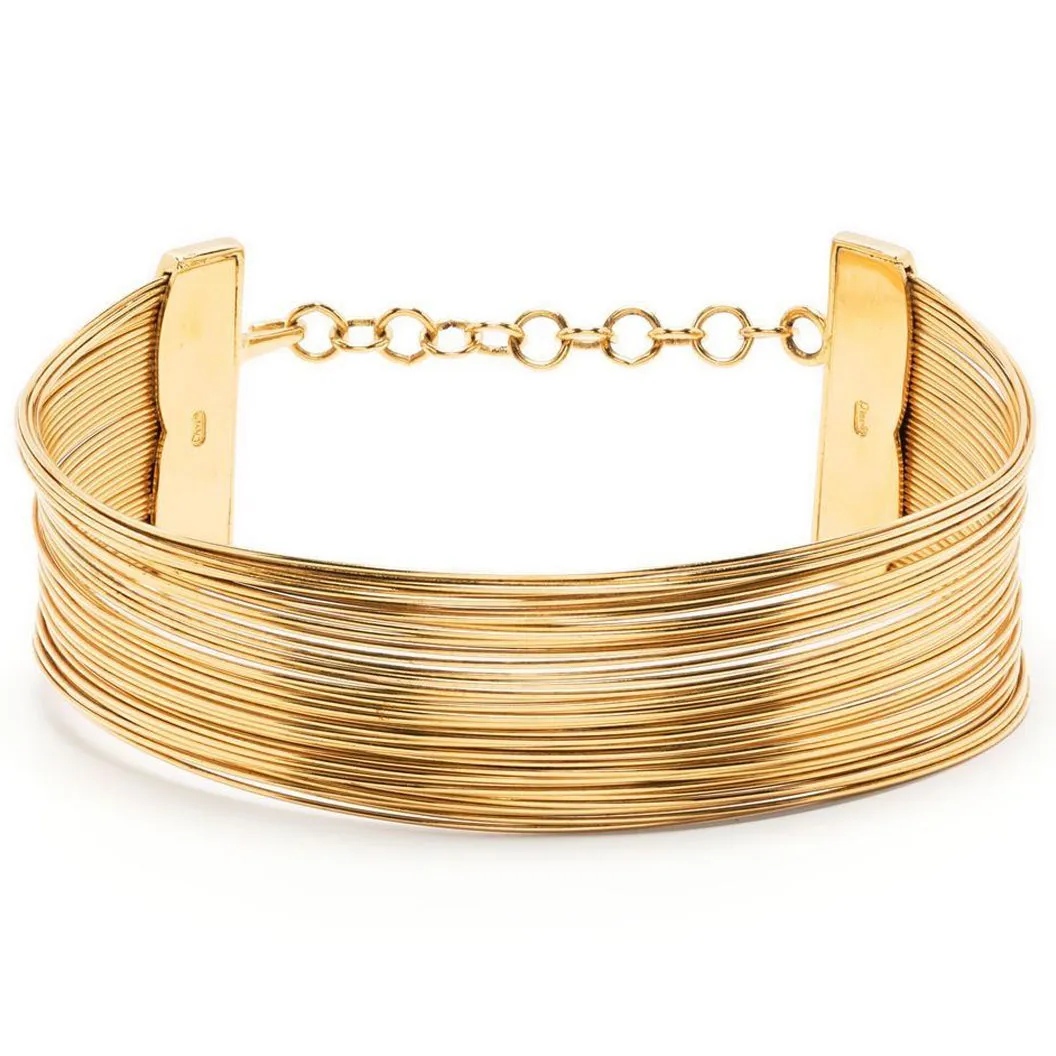J'adore Gold Wire Torque Choker Necklace
