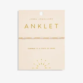Joma Jewellery | Pearl Anklet Gold
