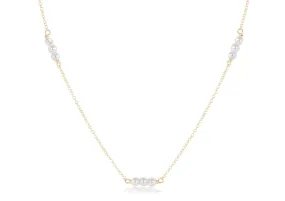 Joy Simplicity Gold Chain Choker with 3mm Pearls