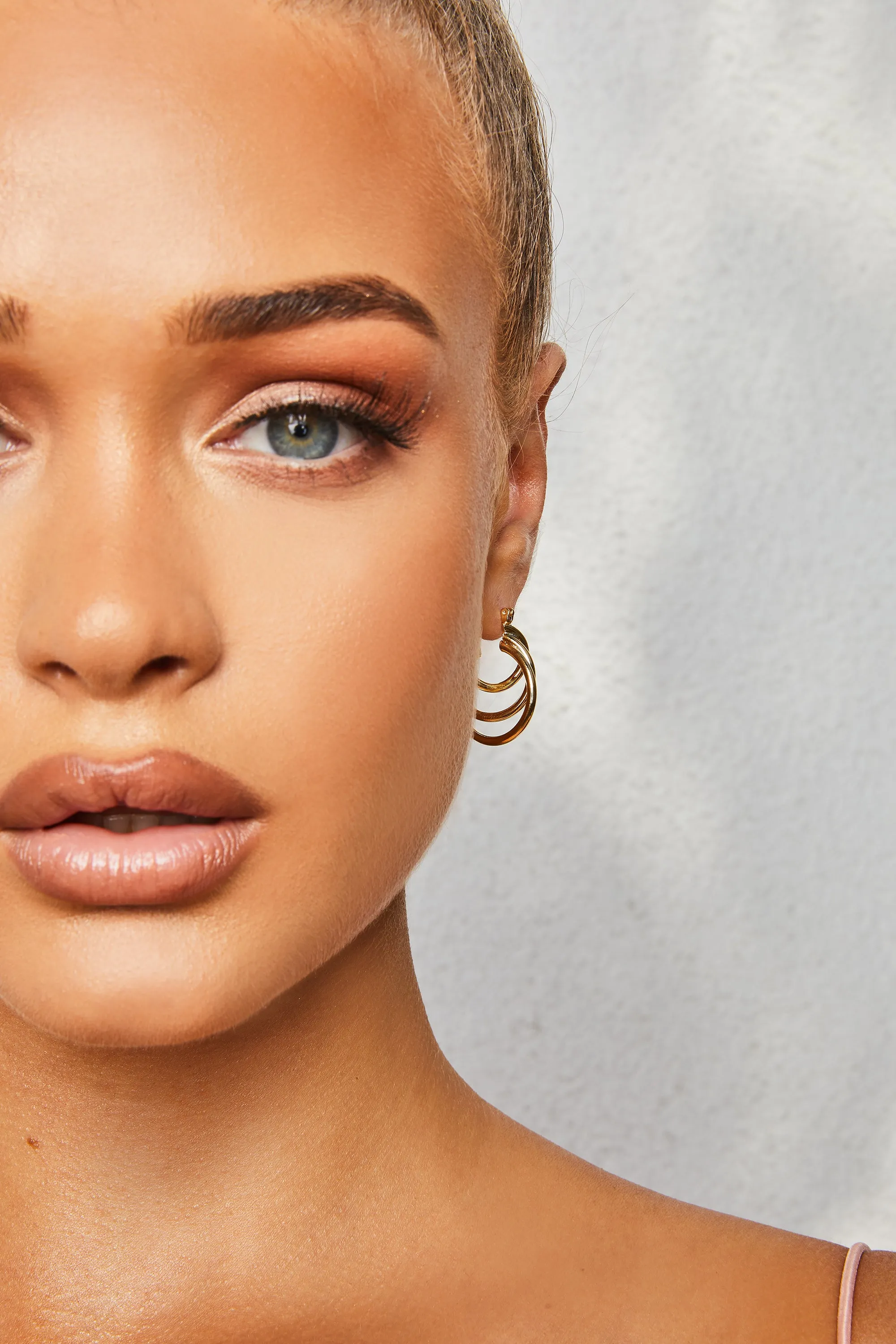 Justin Layered Hoop Earrings in Gold