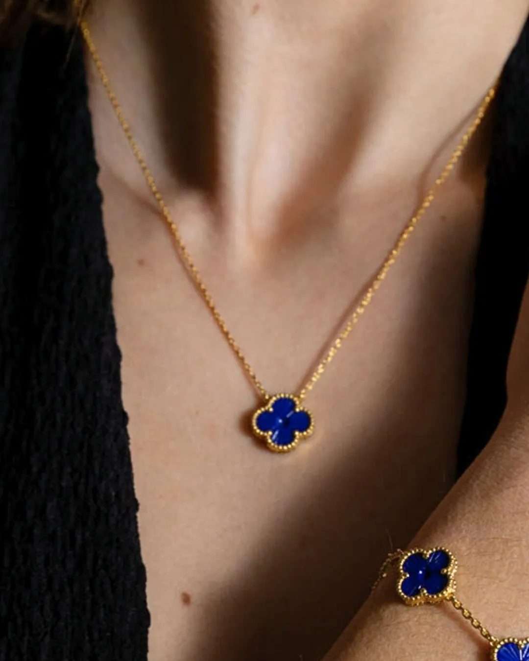 Karma Luxe Necklace Gold Lapis Lazuli Blue