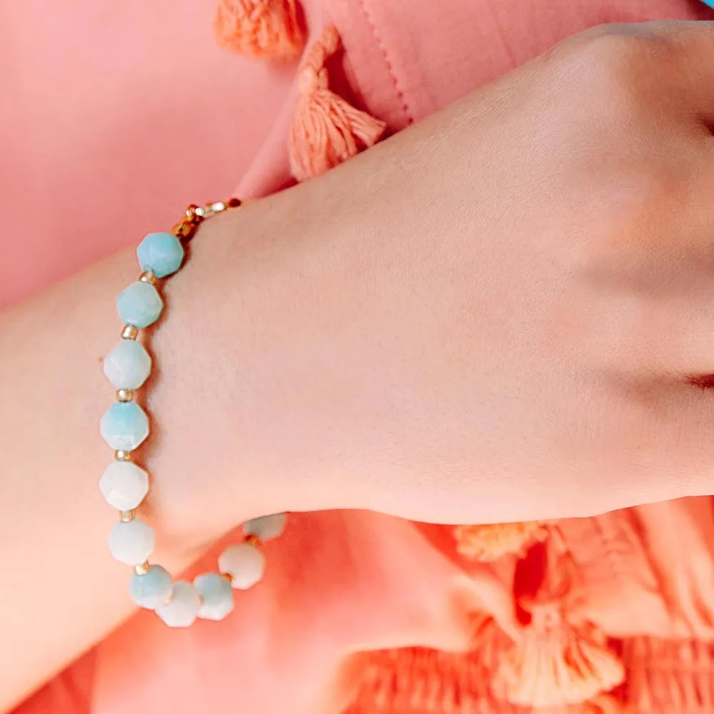 Kiana Hexagon Stone Bead Bracelet & Anklet
