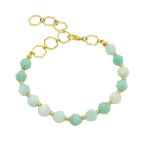 Kiana Hexagon Stone Bead Bracelet & Anklet