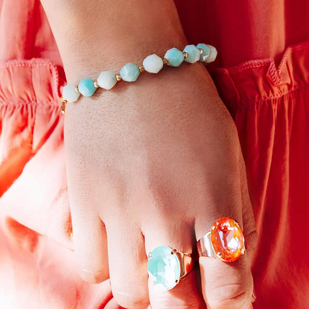 Kiana Hexagon Stone Bead Bracelet & Anklet