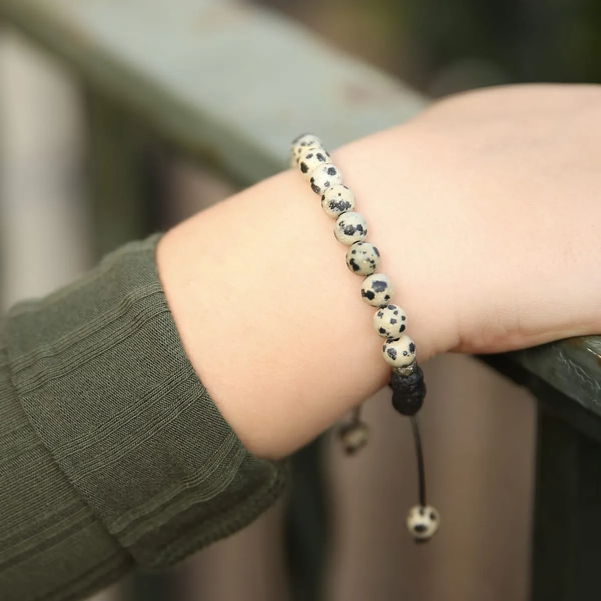 Kids Dalmatian Jasper Bracelet