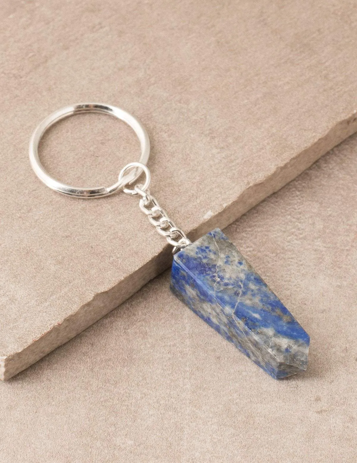 Lapis Gemstone Keychain