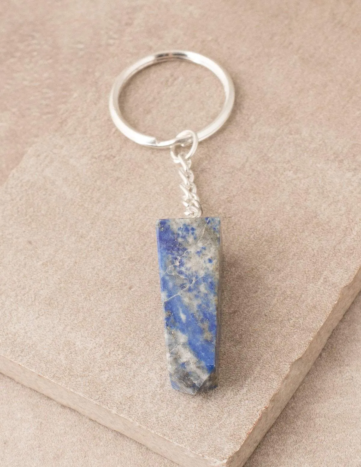 Lapis Gemstone Keychain