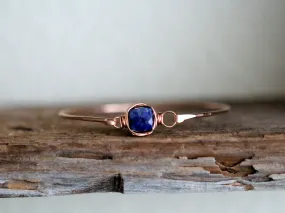 Lapis Lazuli Bezel Wrapped Bangle