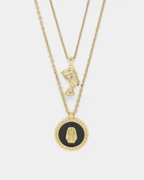 Last Kings Royalty Double Necklace Set Gold