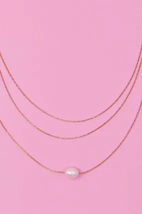 Layered Freshwater Pearl Pendant Necklace