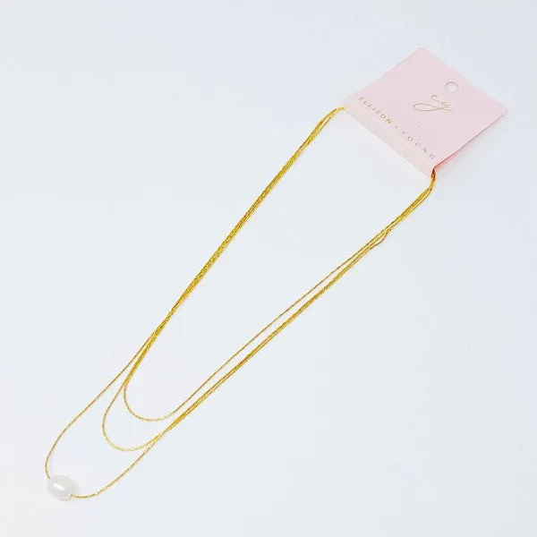 Layered Freshwater Pearl Pendant Necklace