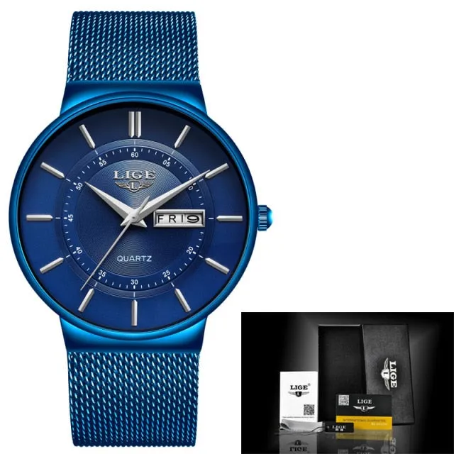 LIGE Women's Luxury Brand Ultra-thin Watches