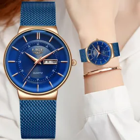 LIGE Women's Luxury Brand Ultra-thin Watches