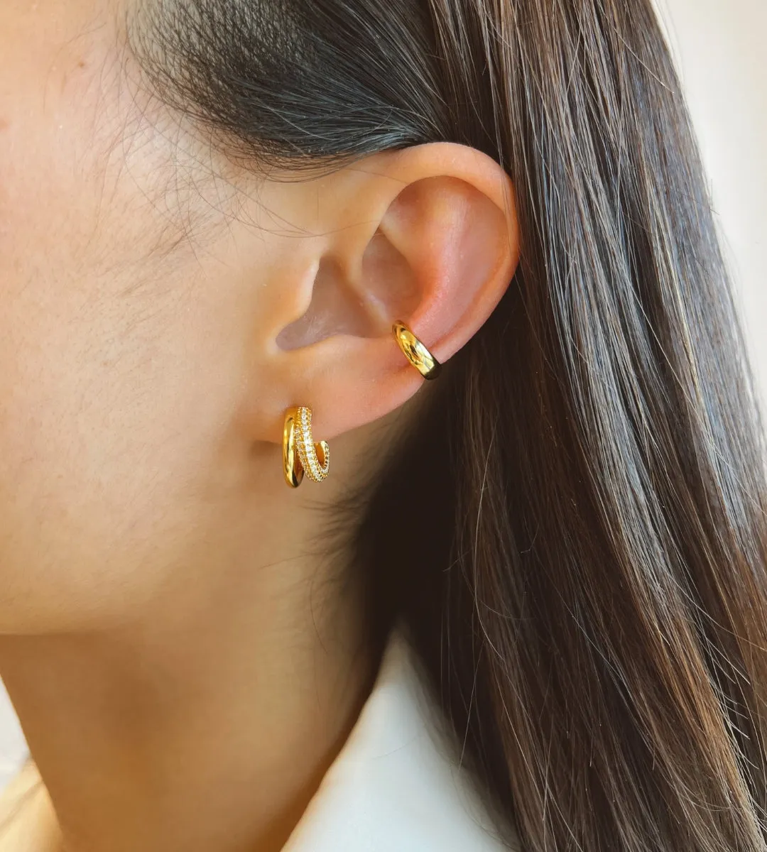 Lisa's Duo Layered Ear Stack Bundle Gold