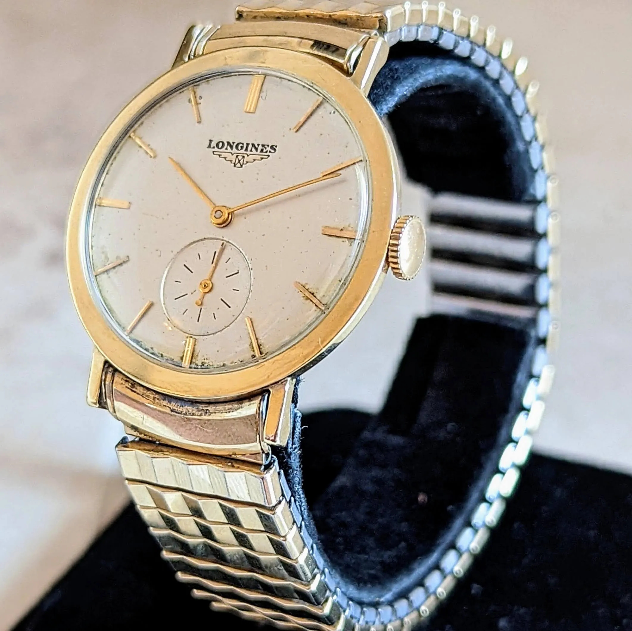 LONGINES Watch Cal 22L 17 Jewels 14K GOLD Vintage Swiss Wristwatch