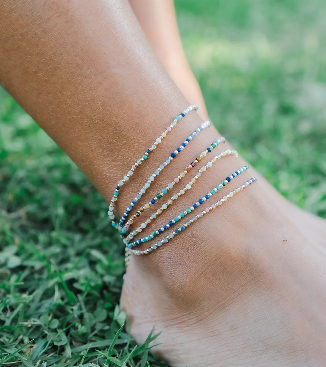 Lotus and Luna Wisdom Healing Anklet