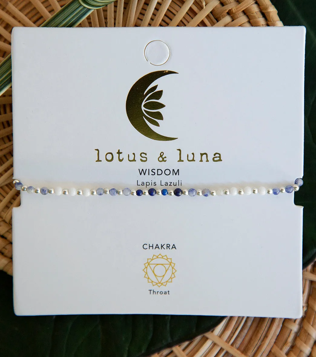 Lotus and Luna Wisdom Healing Anklet