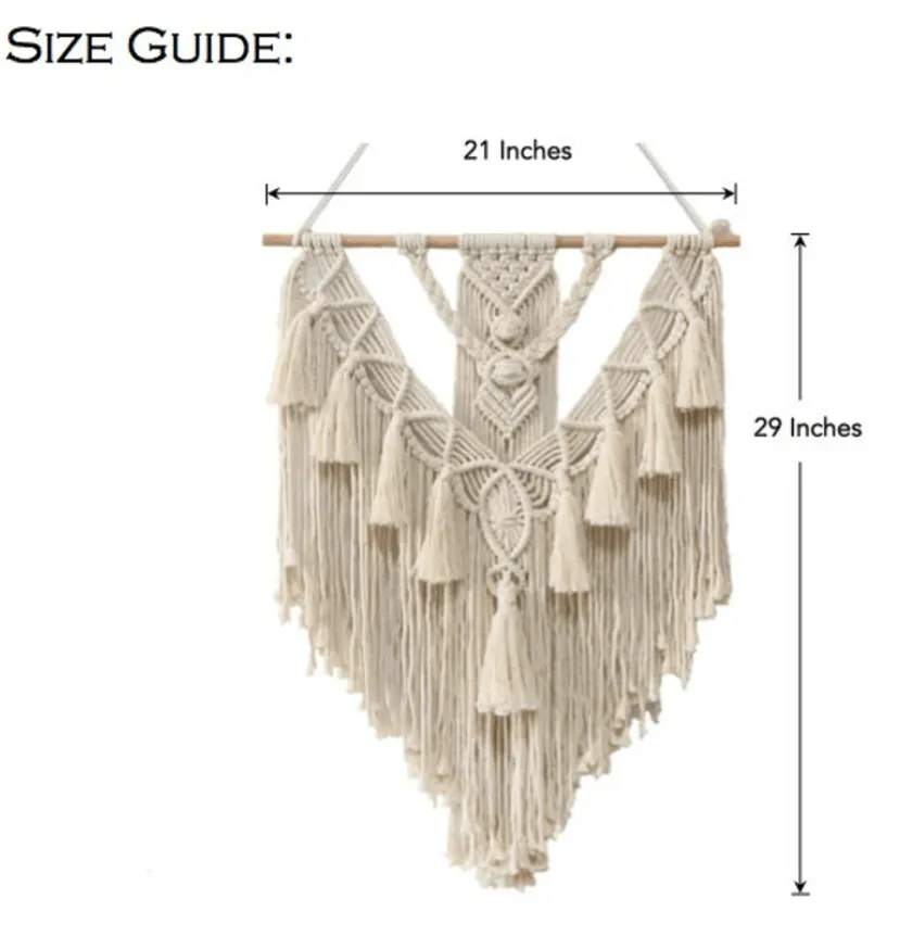 Macrame Wall Hanging Multi-Tassel Handmade boho wall decor for Room Decoration