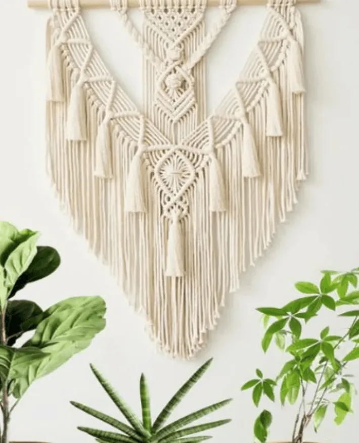 Macrame Wall Hanging Multi-Tassel Handmade boho wall decor for Room Decoration