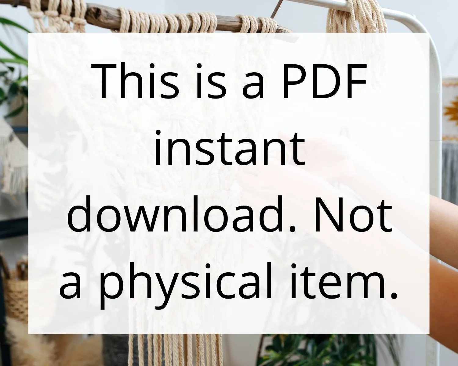 Macrame wall hanging pdf pattern "sweetheart"