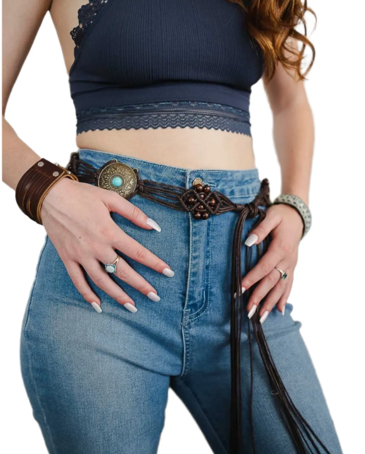 Medallion Macrame Belt