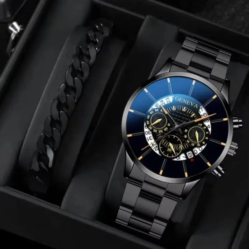 Men's Business Watch w/Geneva Calendar