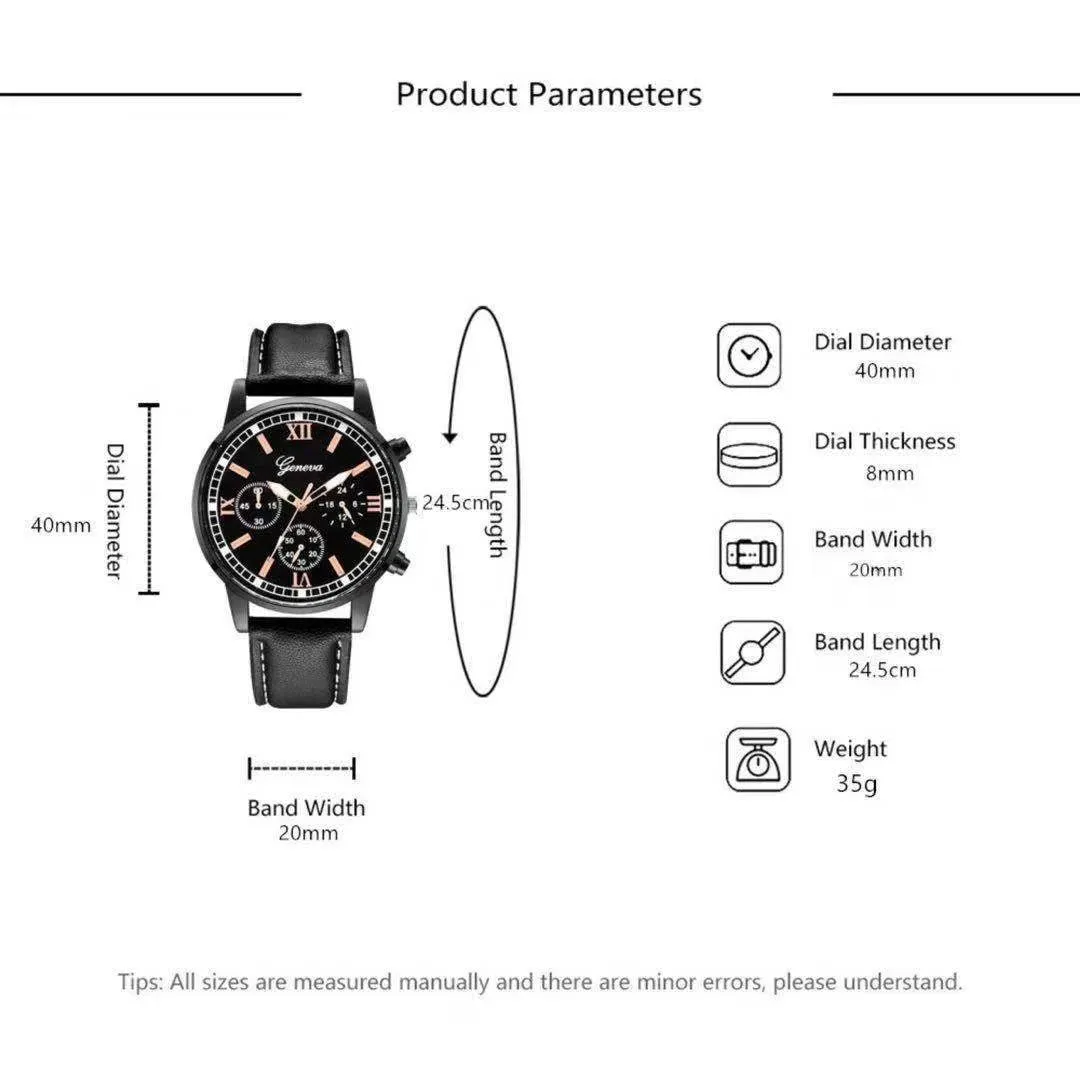 Men's Classic Dial Elegant Quartz Watches