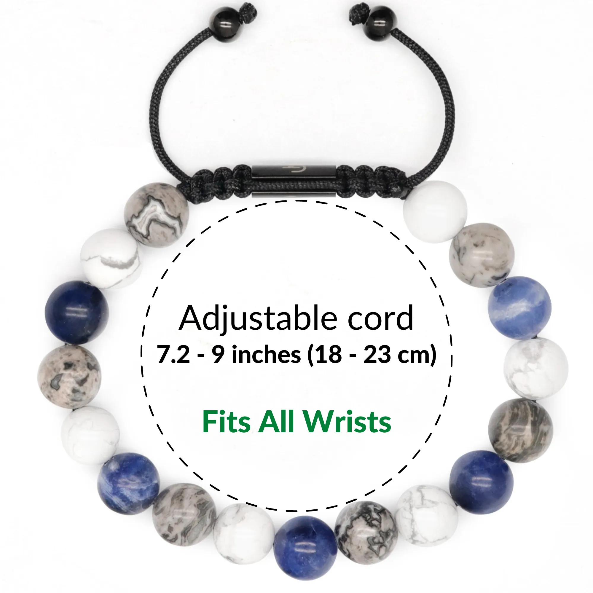 Men's Sodalite, Howlite, Jasper Beaded Bracelet