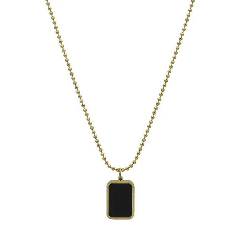 Minimalism Geometric Shape Choker Charms Beaded Chain Necklaces Pendants For Women