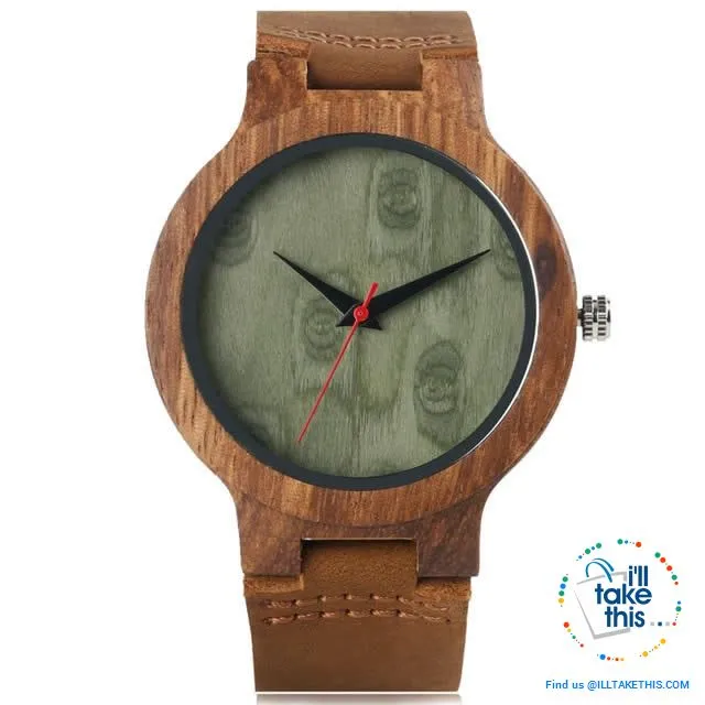 Minimalist Handmade Women's/Men's Ultra sleek Style Wooden Watches, all Gift Boxed - 3 Colors