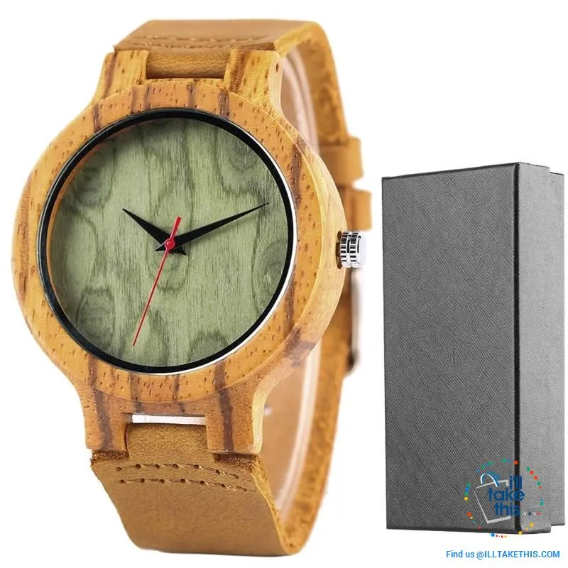 Minimalist Handmade Women's/Men's Ultra sleek Style Wooden Watches, all Gift Boxed - 3 Colors