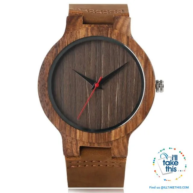 Minimalist Handmade Women's/Men's Ultra sleek Style Wooden Watches, all Gift Boxed - 3 Colors