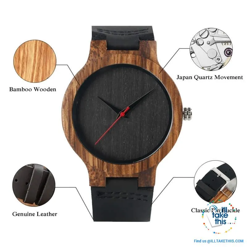 Minimalist Handmade Women's/Men's Ultra sleek Style Wooden Watches, all Gift Boxed - 3 Colors